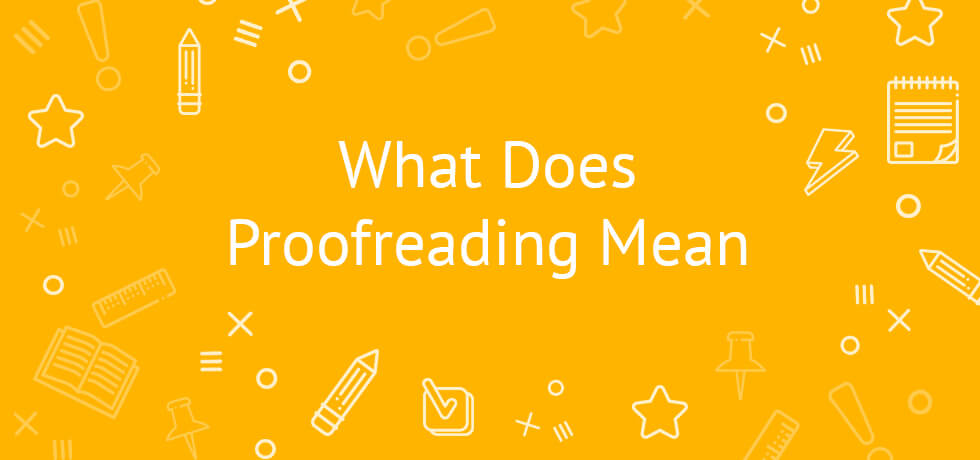 what does proofreading mean