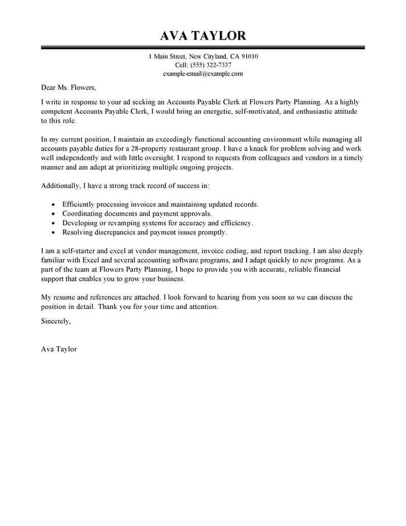 Amazing Accounting & Finance Cover Letter Examples & Templates