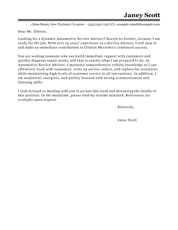 cover letter for auto parts sales