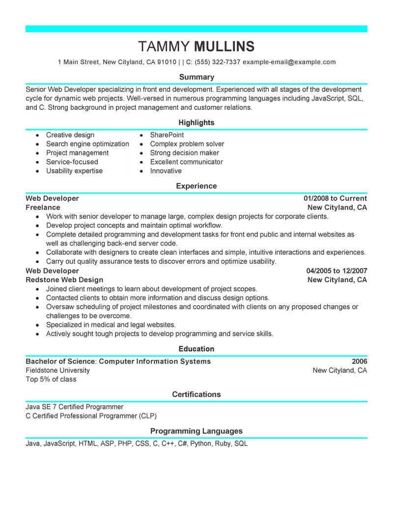 best resume making website for