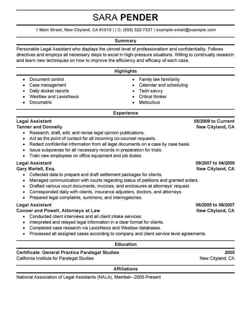 District attorney office emplyment resume