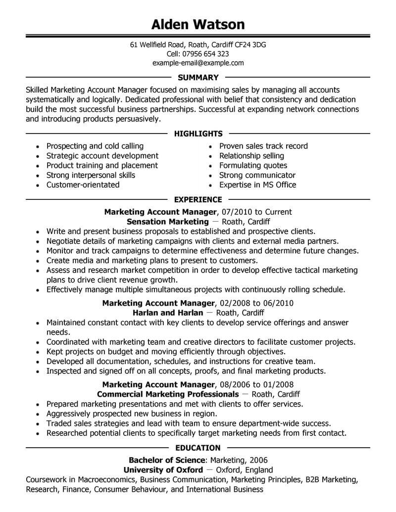 32 Amazing Marketing Resume Examples & Templates from Trust Writing Service