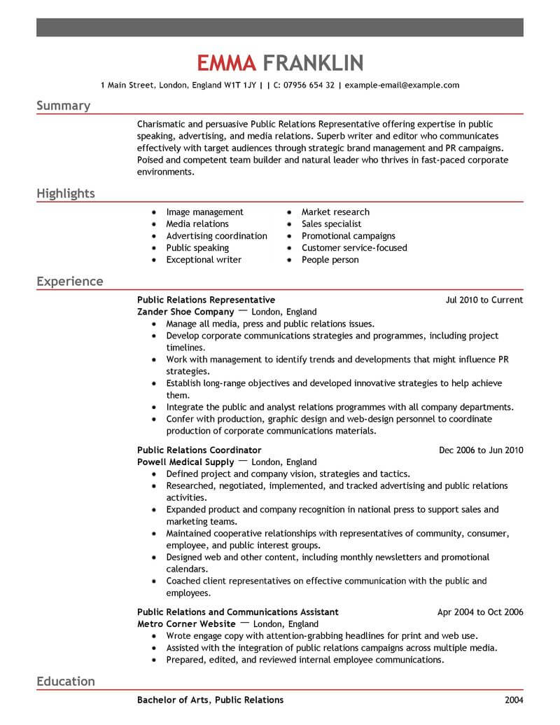 service professional headline for resume examples