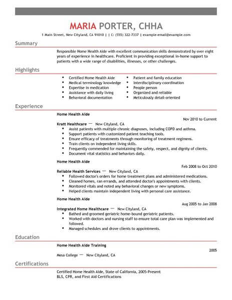 Medical resume writing help