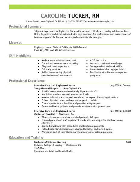 15+ Nurse Resume Templates - PDF, DOC | Free & Premium Templates