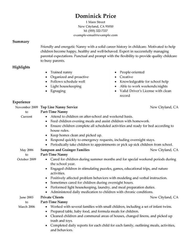 68 Amazing Personal & Services Resume Examples & Templates ...