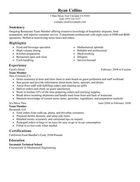 best-restaurant-team-member-resume-example-from-professional-resume