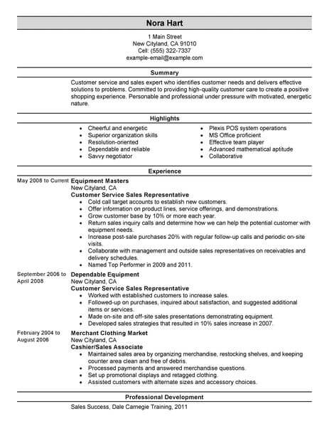 Best Customer Service Representatives Resume Example From